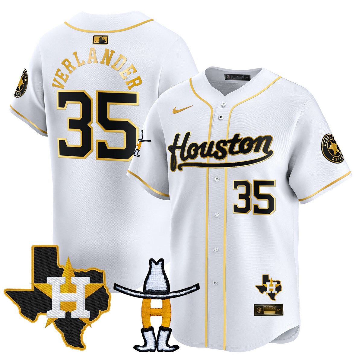 HAS Houston Rodeo Patch Vapor Premier Limited Jersey - All Stitched
