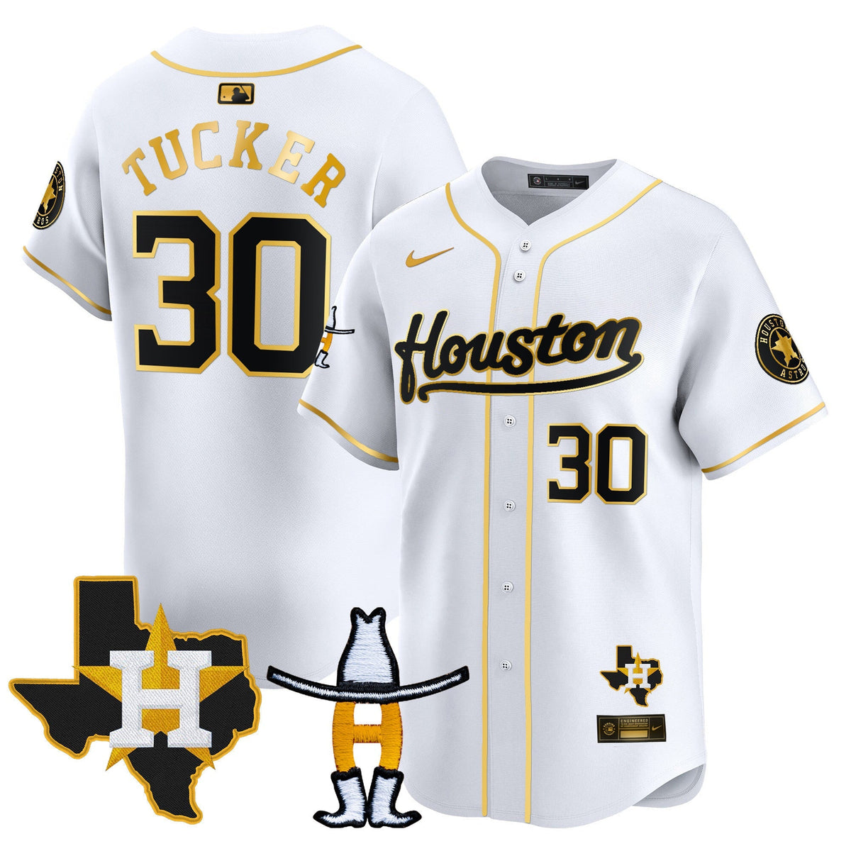 HAS Houston Rodeo Patch Vapor Premier Limited Jersey - All Stitched