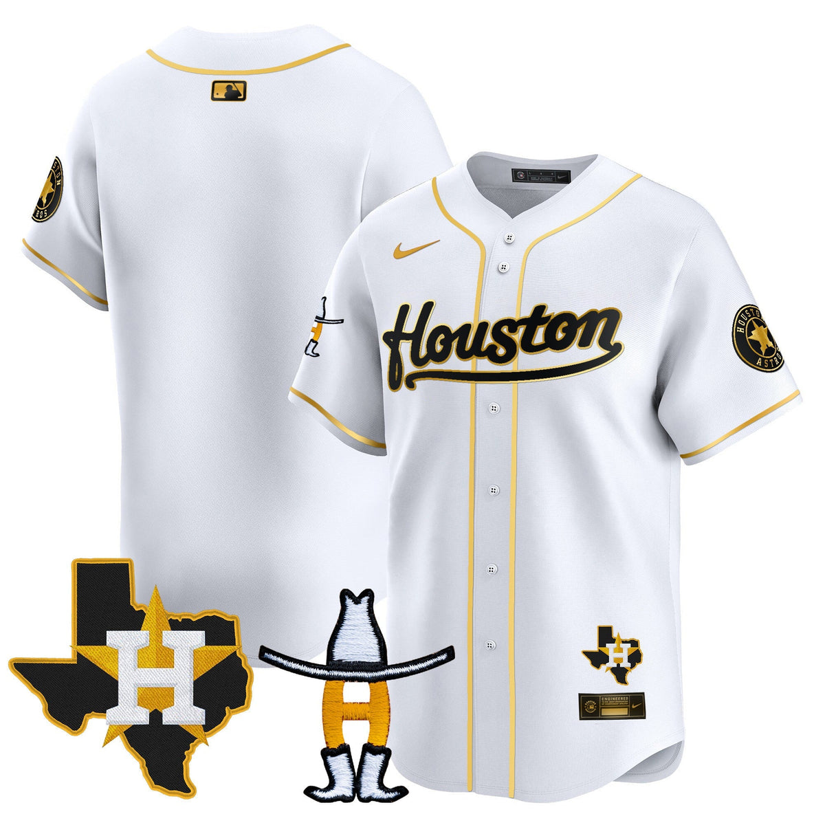 HAS Houston Rodeo Patch Vapor Premier Limited Jersey - All Stitched