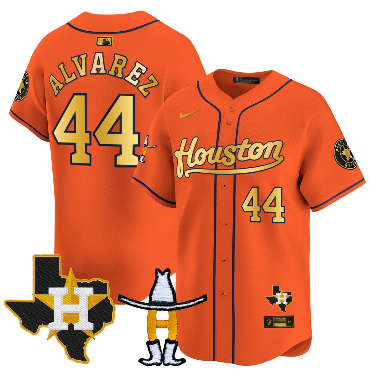 HAS Houston Rodeo Patch Vapor Premier Limited Jersey - All Stitched