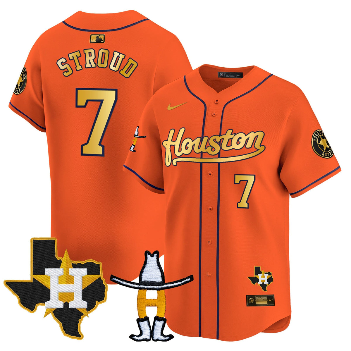 HAS Houston Rodeo Patch Vapor Premier Limited Jersey - All Stitched