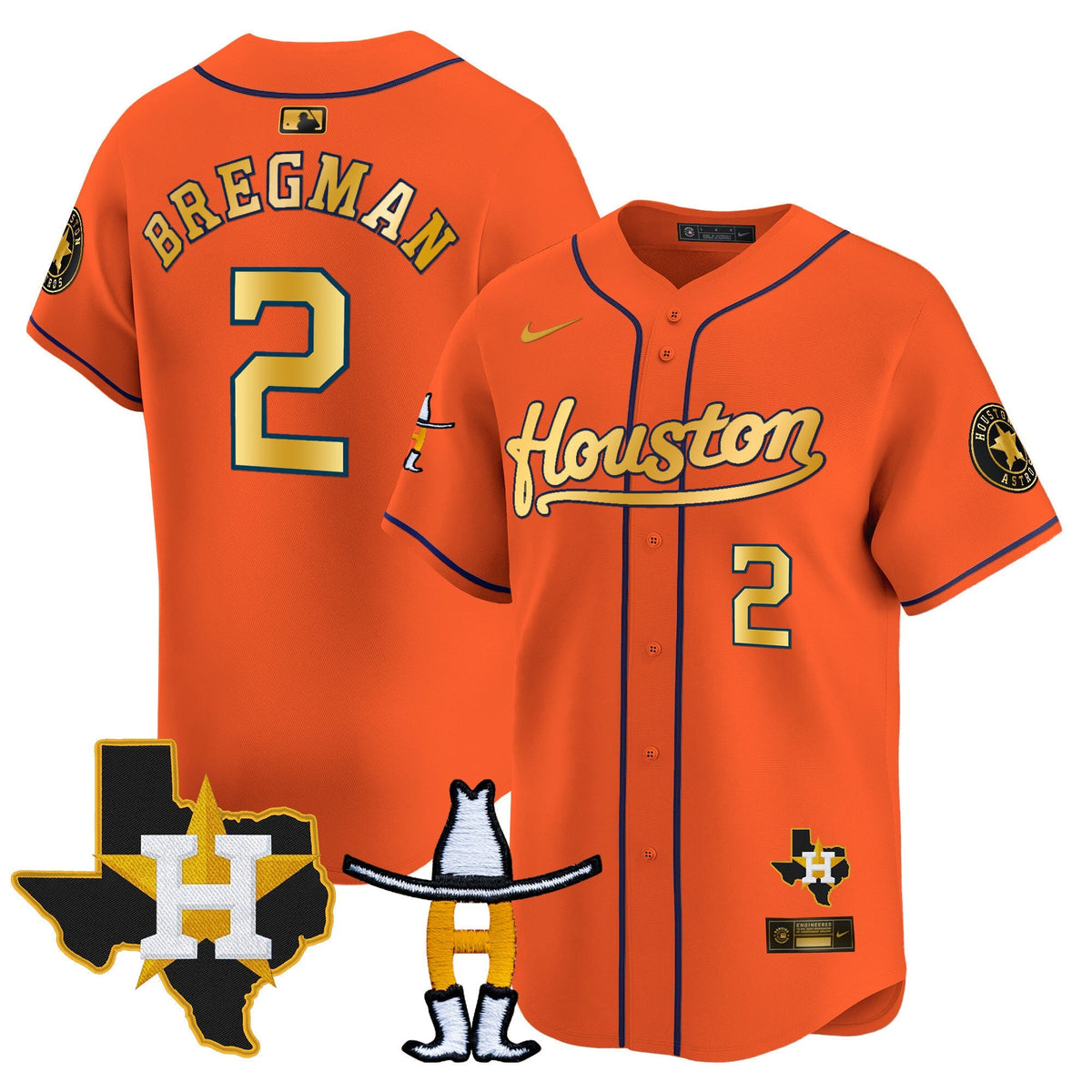 HAS Houston Rodeo Patch Vapor Premier Limited Jersey - All Stitched