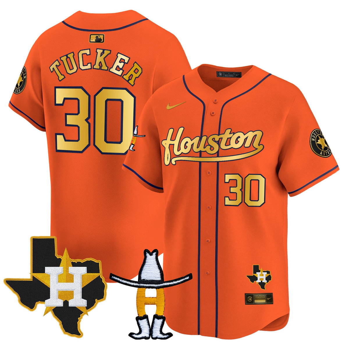 HAS Houston Rodeo Patch Vapor Premier Limited Jersey - All Stitched