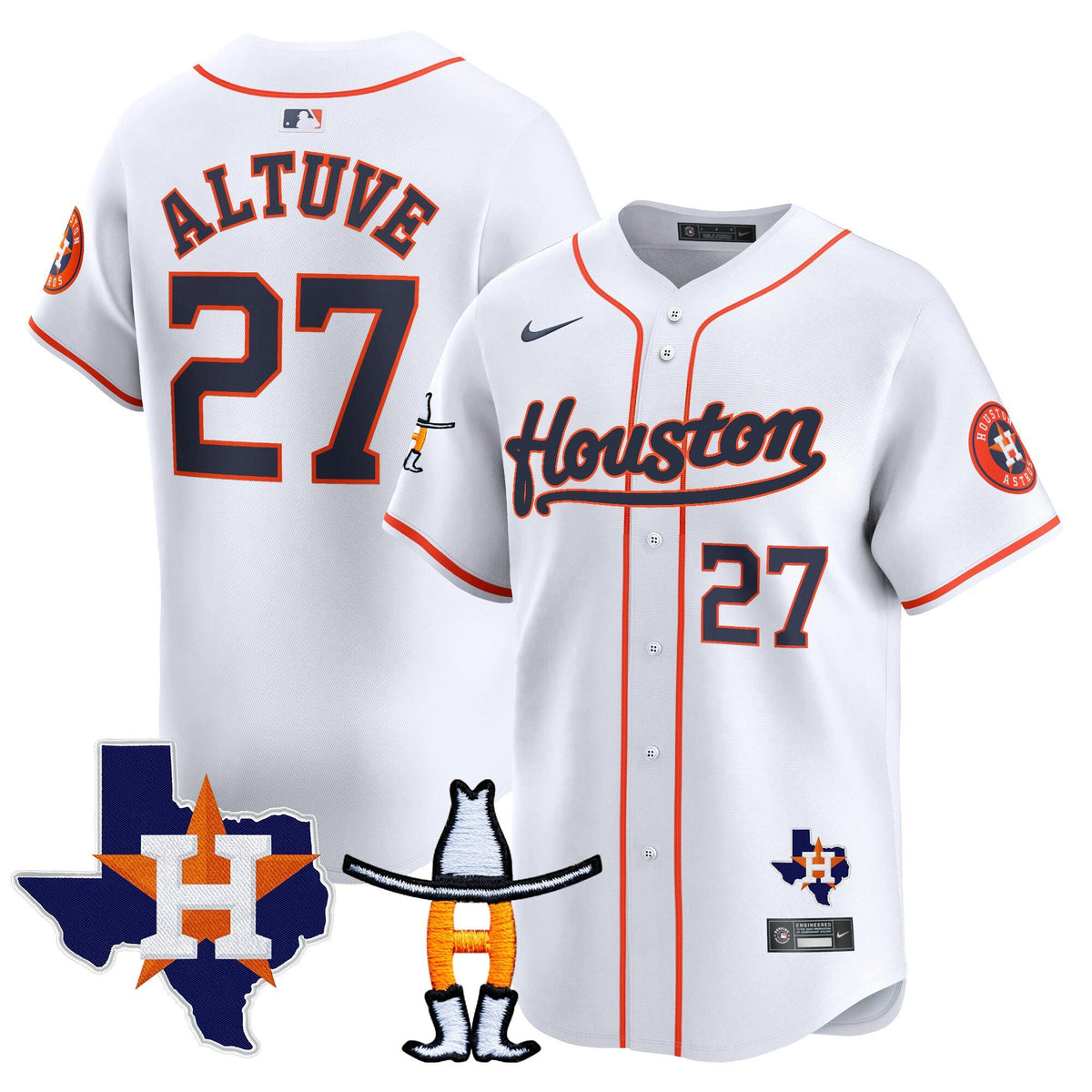 HAS Houston Rodeo Patch Vapor Premier Limited Jersey - All Stitched