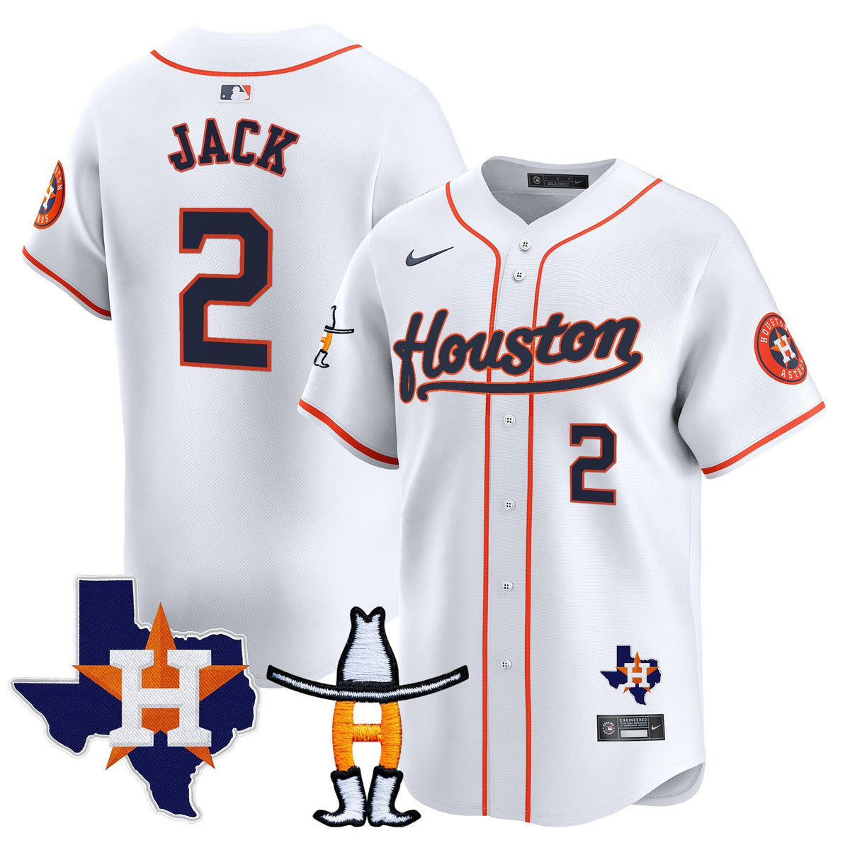 HAS Houston Rodeo Patch Vapor Premier Limited Jersey - All Stitched