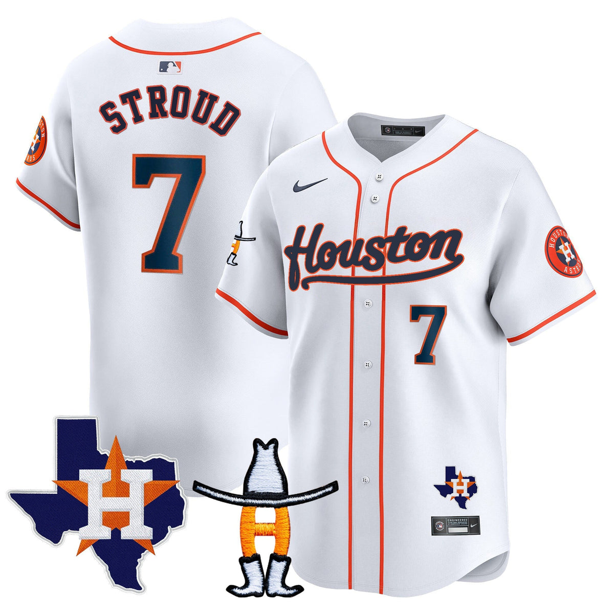HAS Houston Rodeo Patch Vapor Premier Limited Jersey - All Stitched