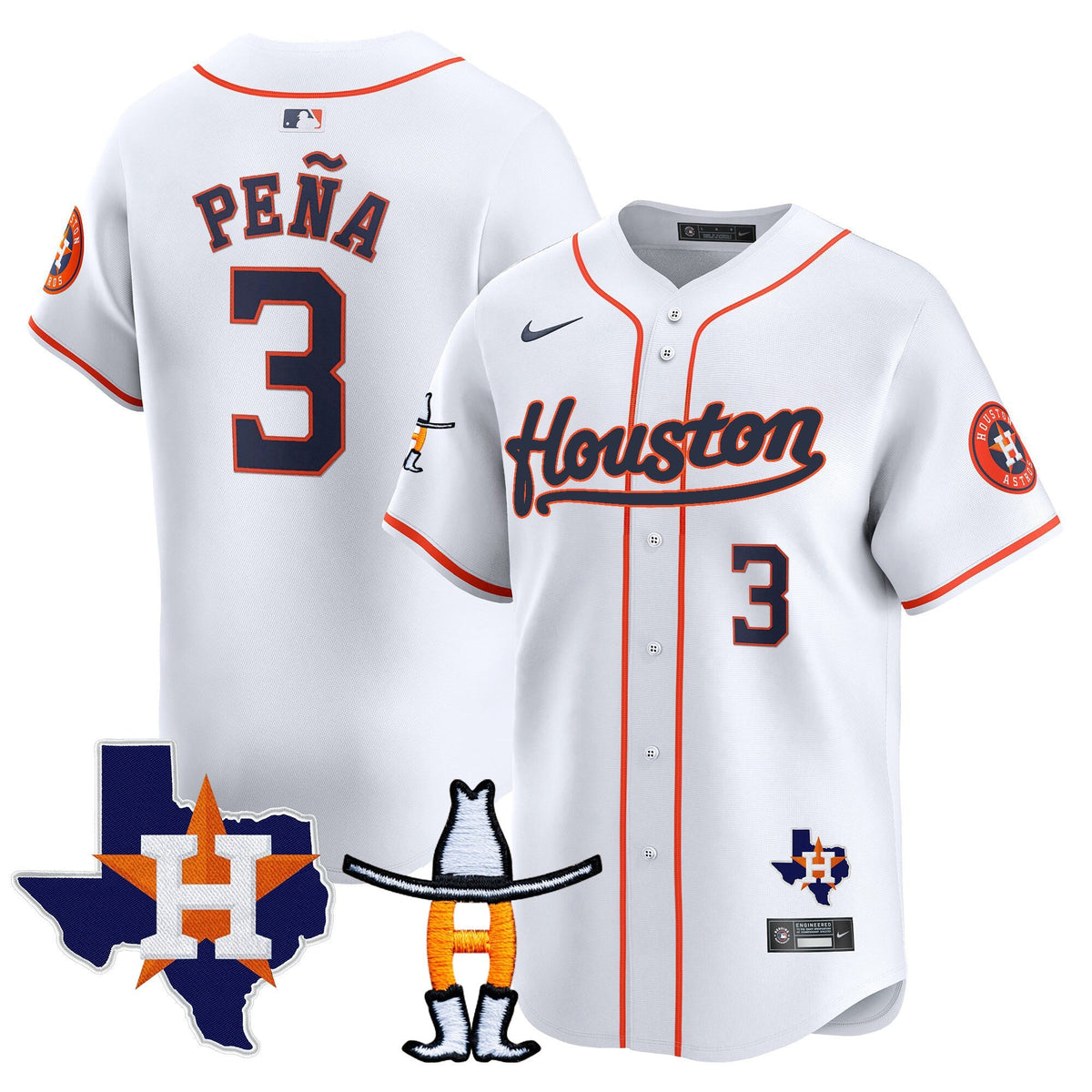 HAS Houston Rodeo Patch Vapor Premier Limited Jersey - All Stitched