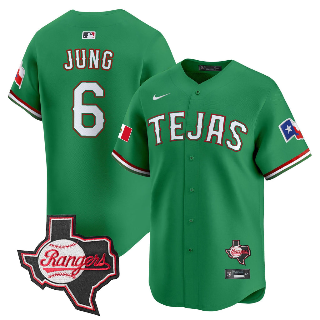 TEX Mexico Texas Patch Vapor Premier Limited Jersey - All Stitched