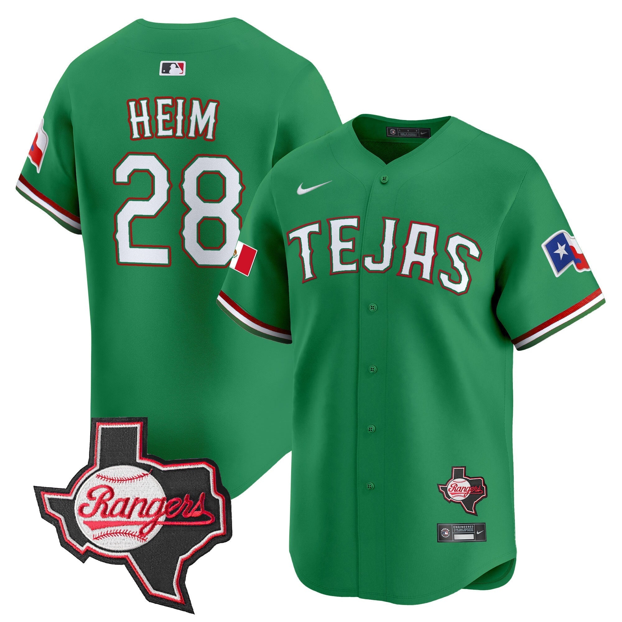 TEX Mexico Texas Patch Vapor Premier Limited Jersey - All Stitched