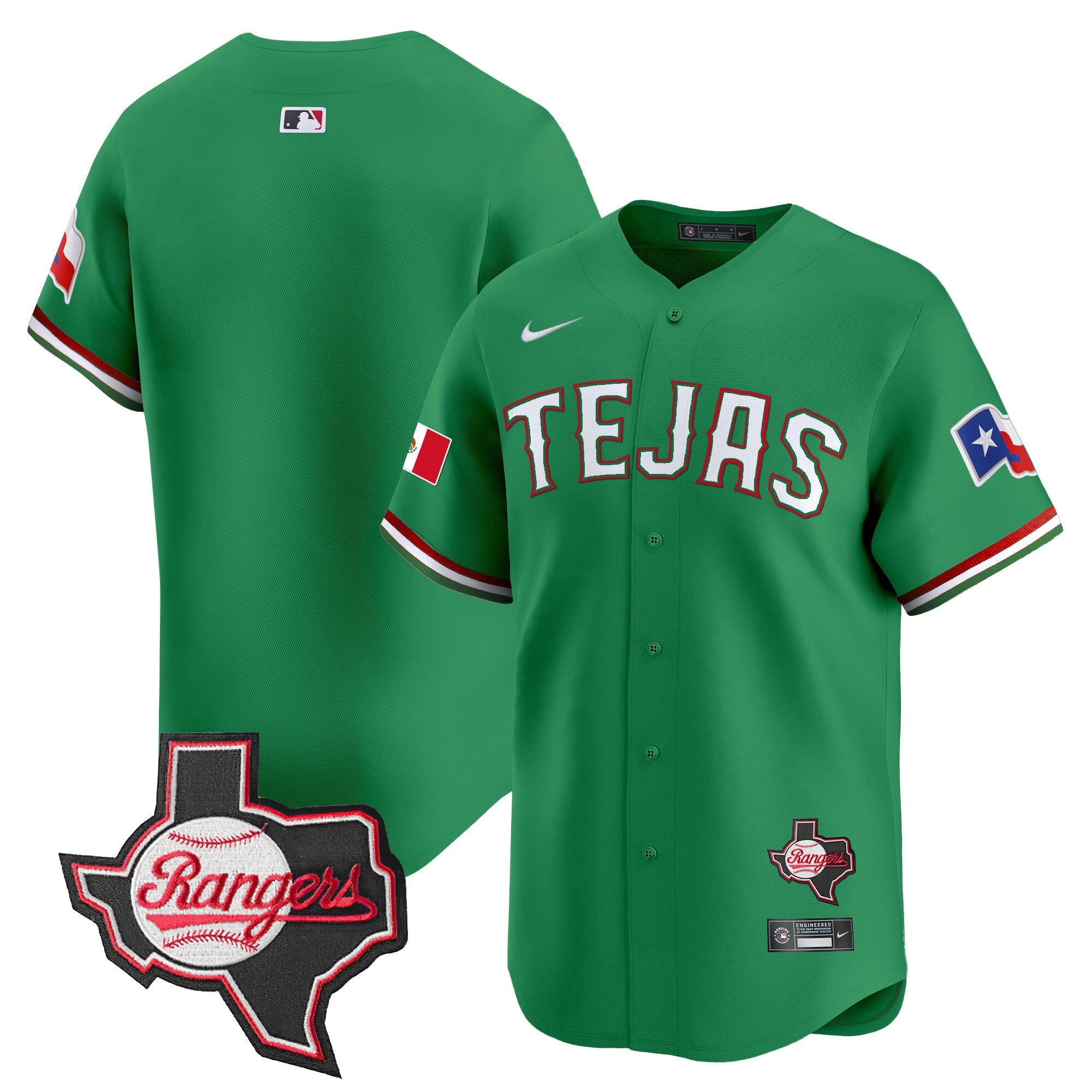 TEX Mexico Texas Patch Vapor Premier Limited Jersey - All Stitched