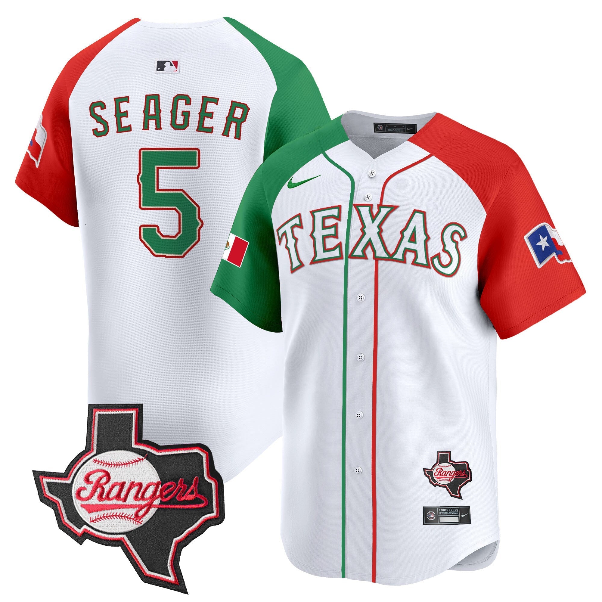 TEX Mexico Texas Patch Vapor Premier Limited Jersey - All Stitched