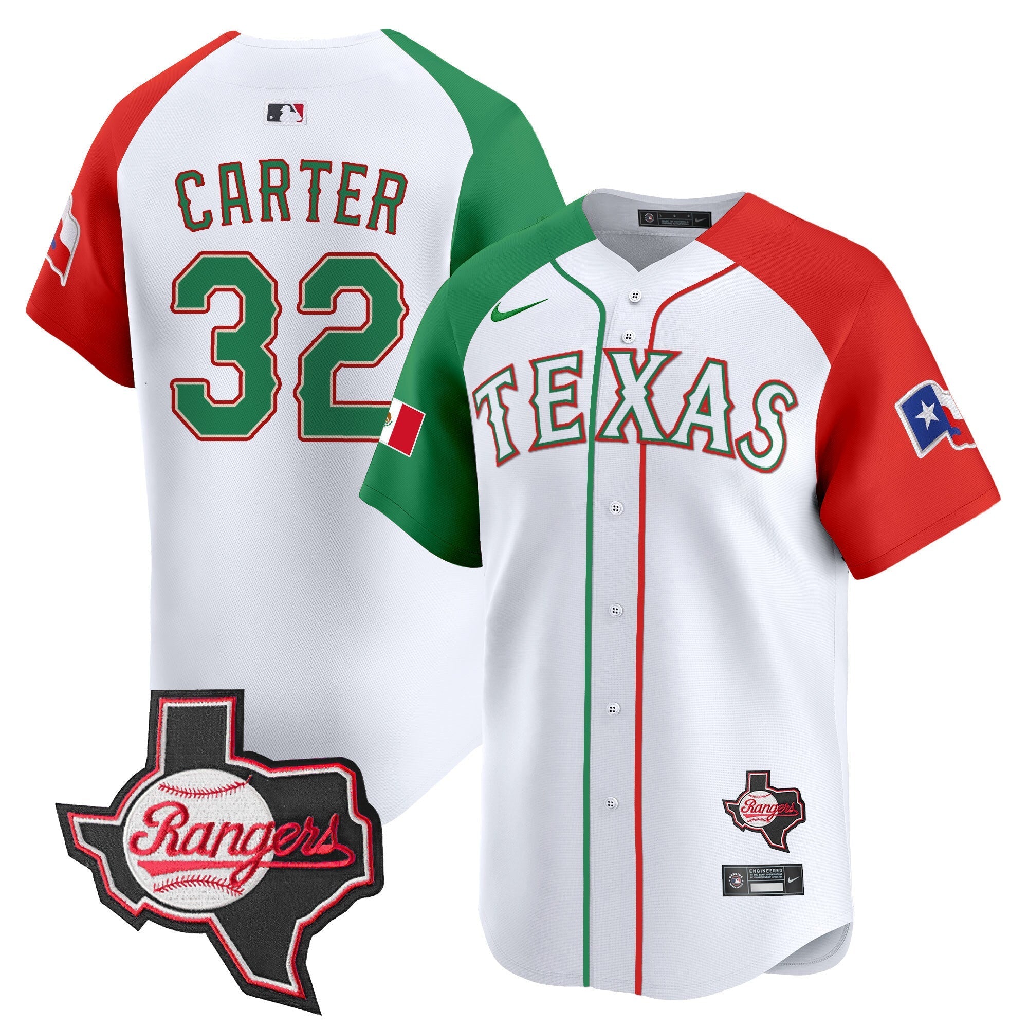 TEX Mexico Texas Patch Vapor Premier Limited Jersey - All Stitched