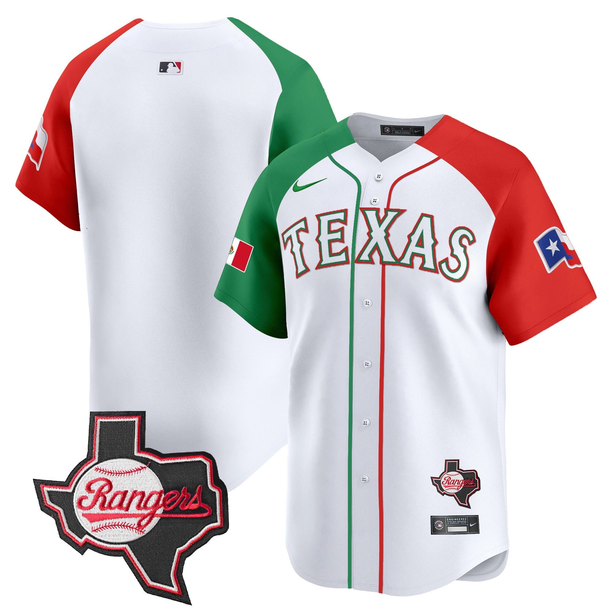 TEX Mexico Texas Patch Vapor Premier Limited Jersey - All Stitched