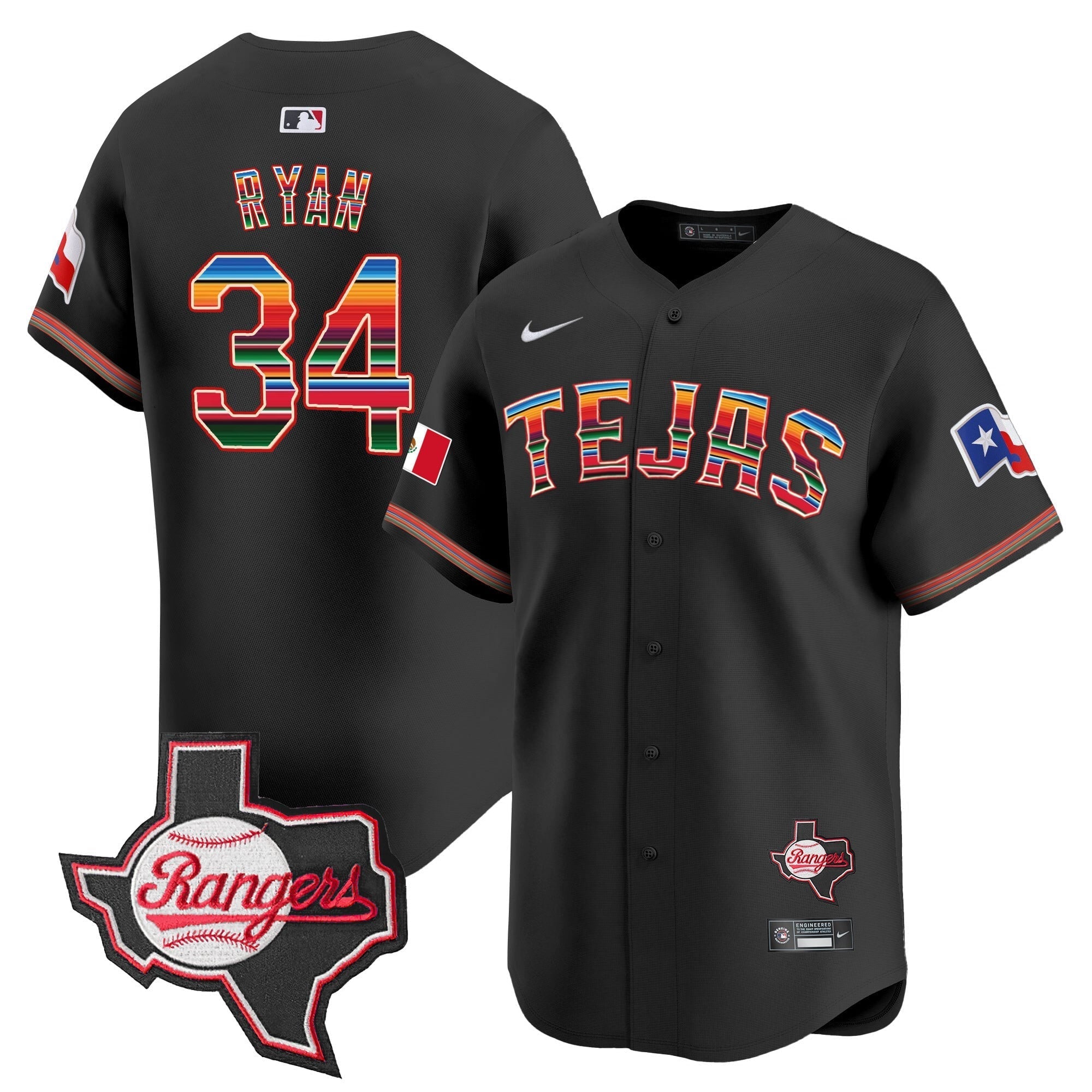 TEX Mexico Texas Patch Vapor Premier Limited Jersey - All Stitched