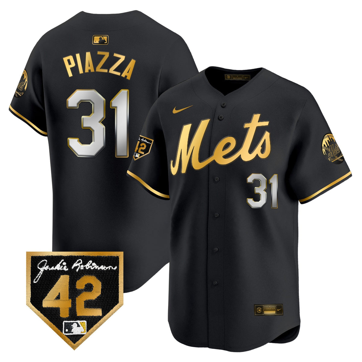NYM Jackie Robinson Patch Vapor Premier Limited Jersey - All Stitched