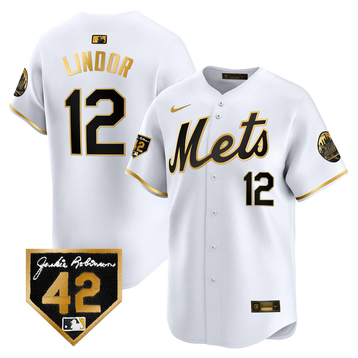 NYM Jackie Robinson Patch Vapor Premier Limited Jersey - All Stitched