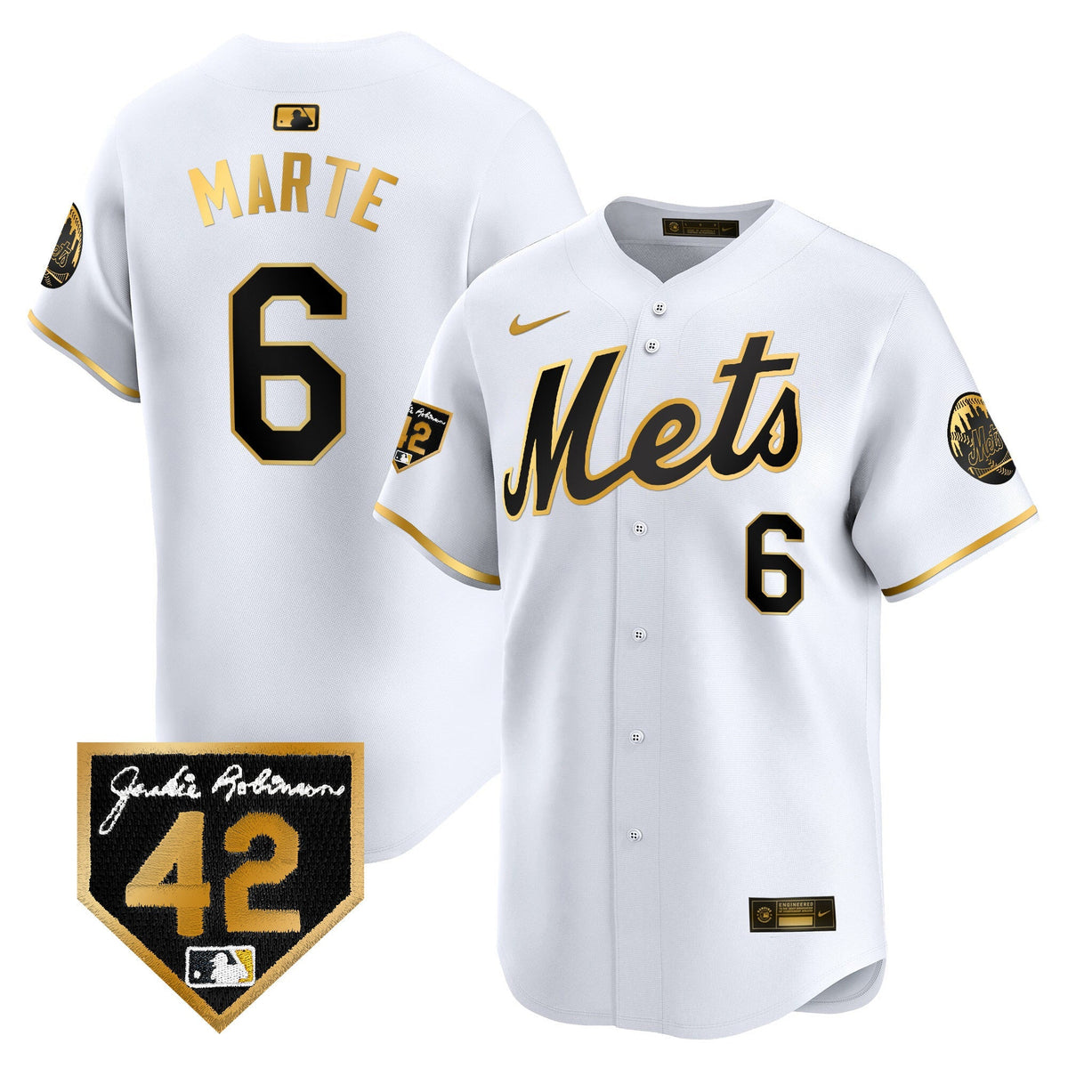 NYM Jackie Robinson Patch Vapor Premier Limited Jersey - All Stitched