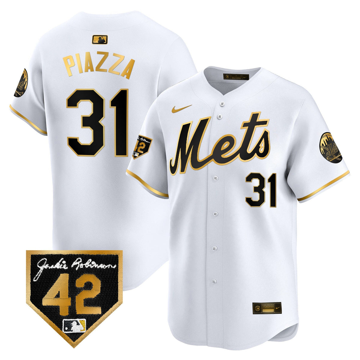 NYM Jackie Robinson Patch Vapor Premier Limited Jersey - All Stitched