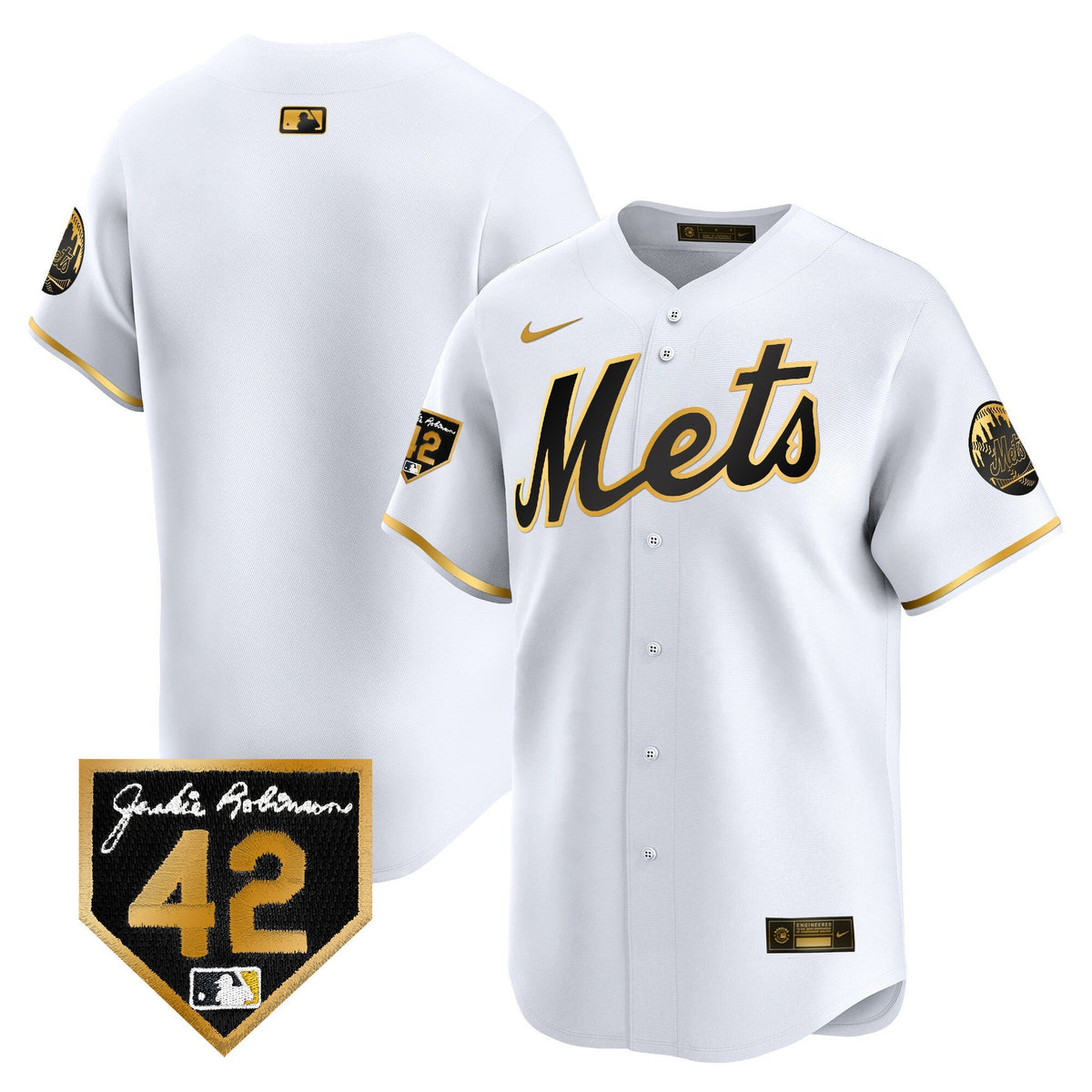 NYM Jackie Robinson Patch Vapor Premier Limited Jersey - All Stitched