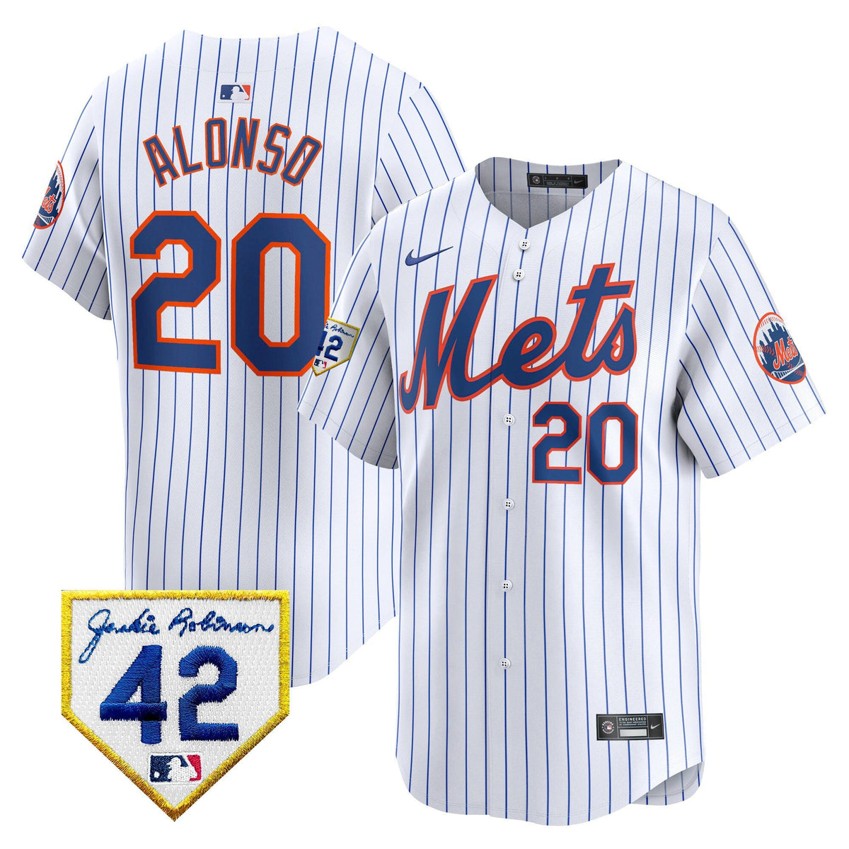 NYM Jackie Robinson Patch Vapor Premier Limited Jersey - All Stitched