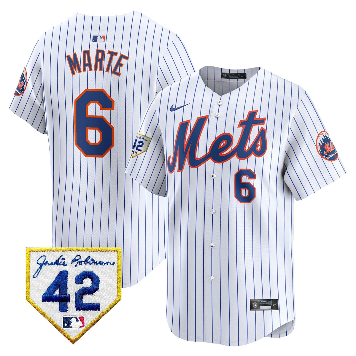 NYM Jackie Robinson Patch Vapor Premier Limited Jersey - Stitched