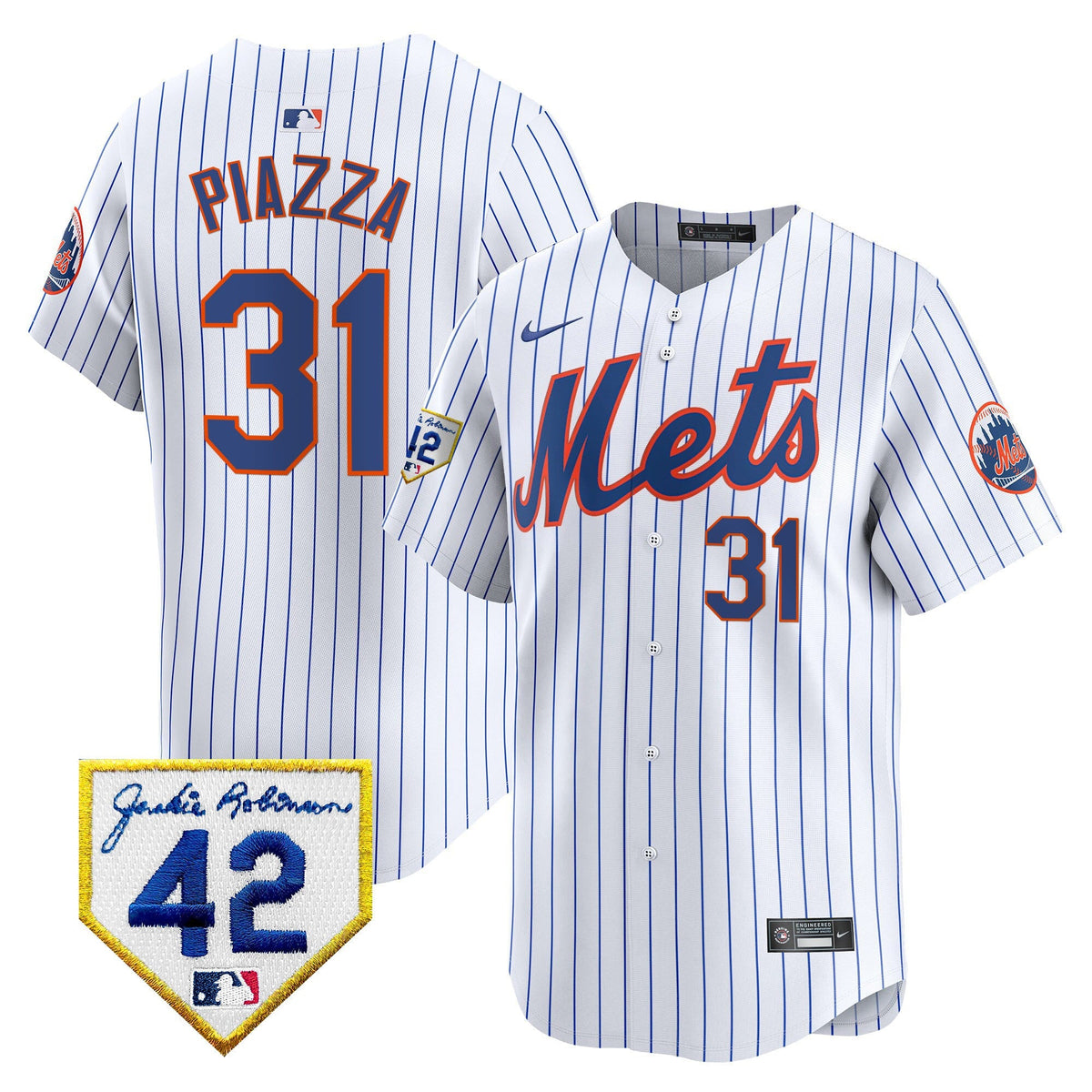 NYM Jackie Robinson Patch Vapor Premier Limited Jersey - Stitched