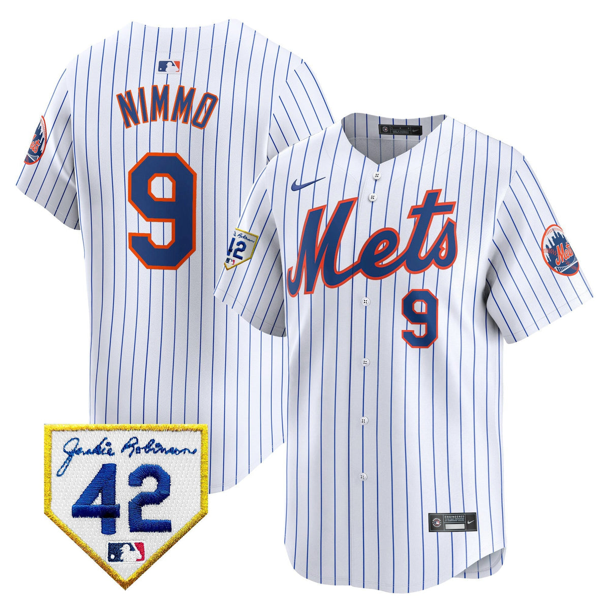 NYM Jackie Robinson Patch Vapor Premier Limited Jersey - All Stitched