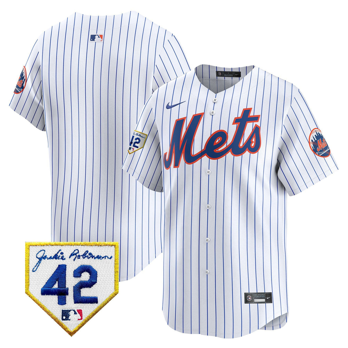 NYM Jackie Robinson Patch Vapor Premier Limited Jersey - All Stitched