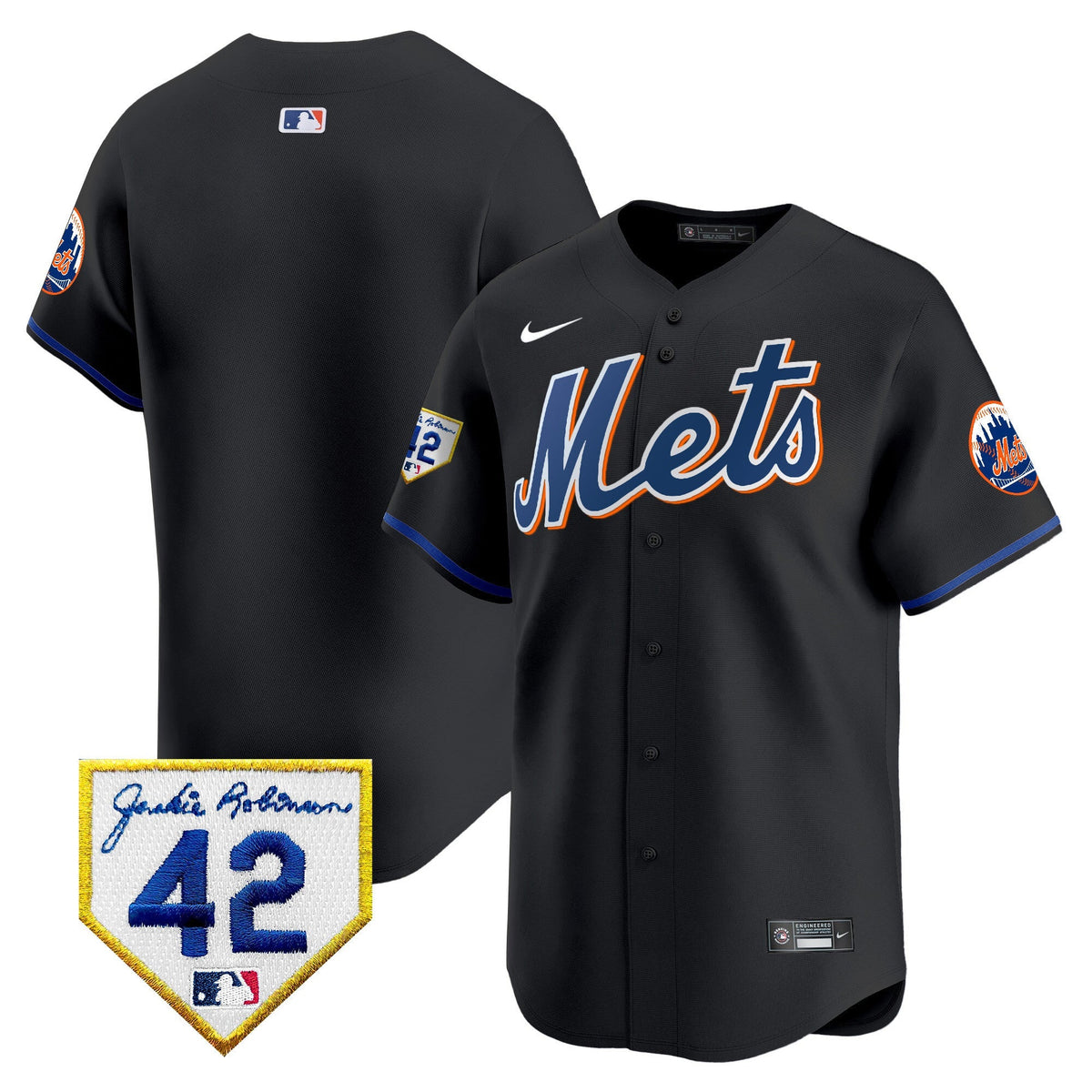 NYM Jackie Robinson Patch Vapor Premier Limited Jersey - All Stitched