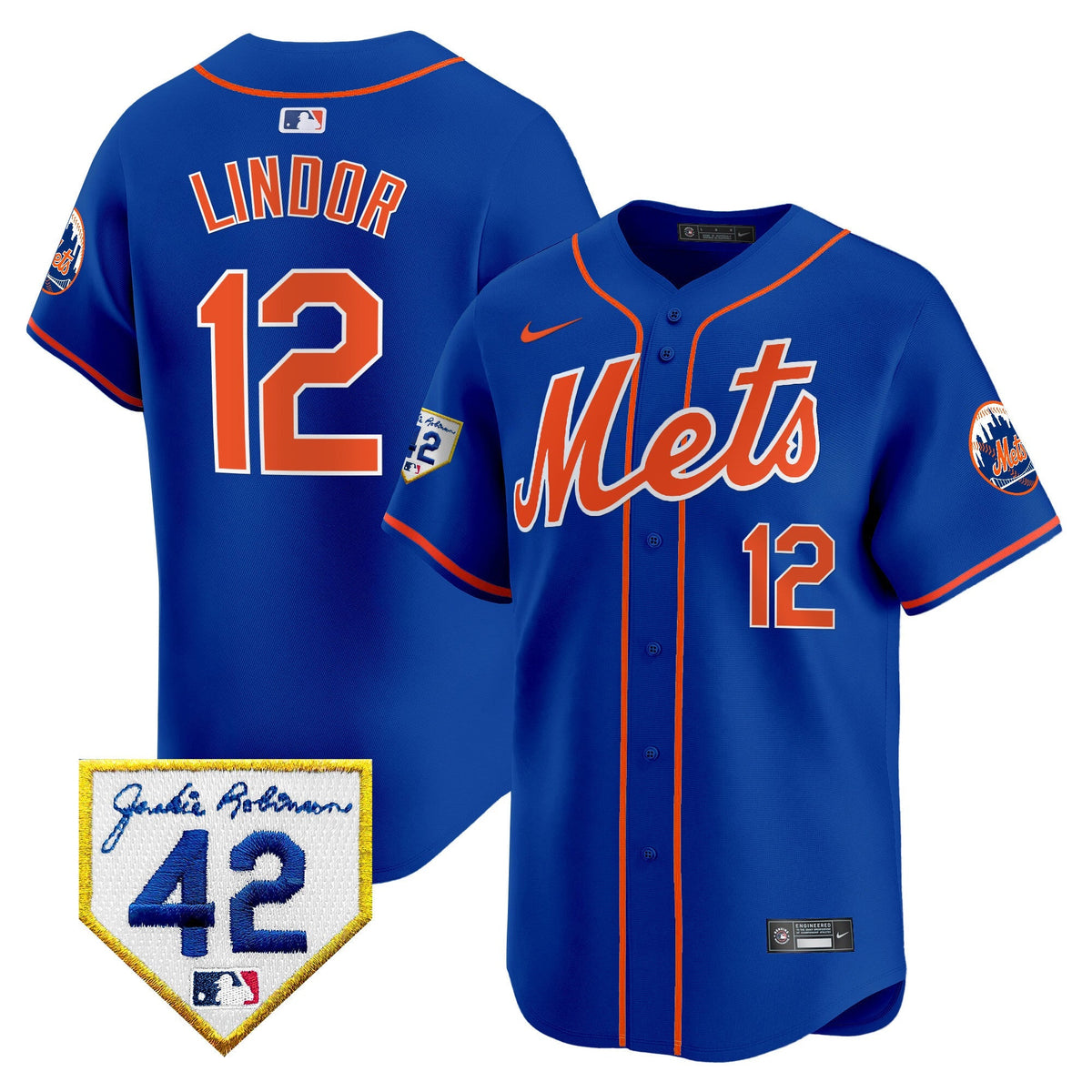 NYM Jackie Robinson Patch Vapor Premier Limited Jersey - All Stitched