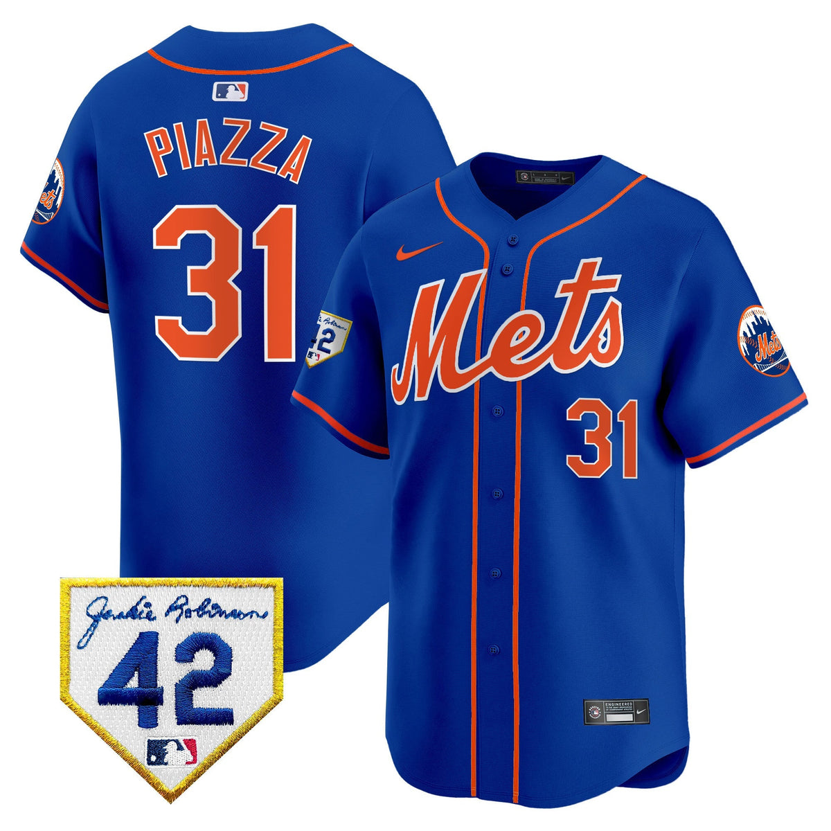 NYM Jackie Robinson Patch Vapor Premier Limited Jersey - All Stitched