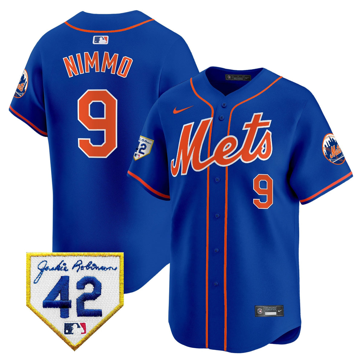 NYM Jackie Robinson Patch Vapor Premier Limited Jersey - All Stitched