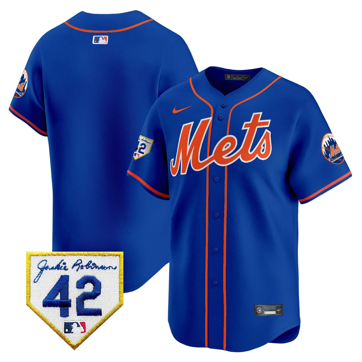 NYM Jackie Robinson Patch Vapor Premier Limited Jersey - All Stitched