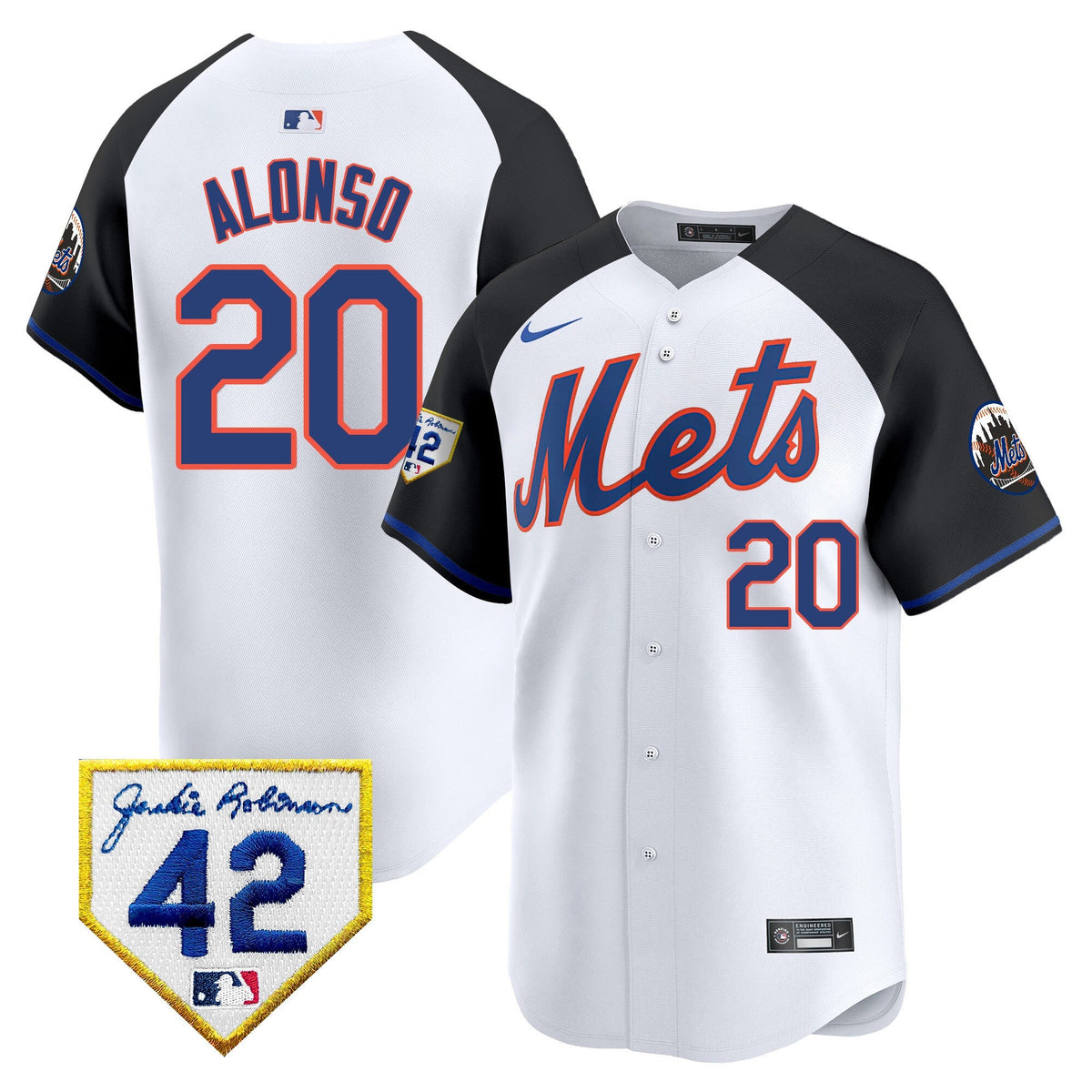 NYM Jackie Robinson Patch Vapor Premier Limited Jersey - All Stitched