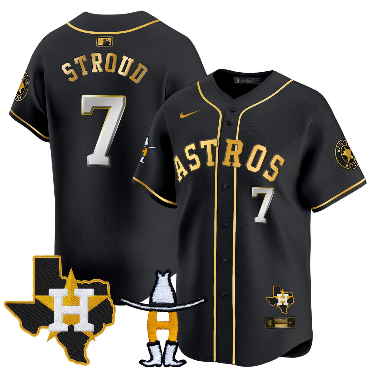 HAS Houston Rodeo Patch Vapor Premier Limited Jersey V2 - All Stitched