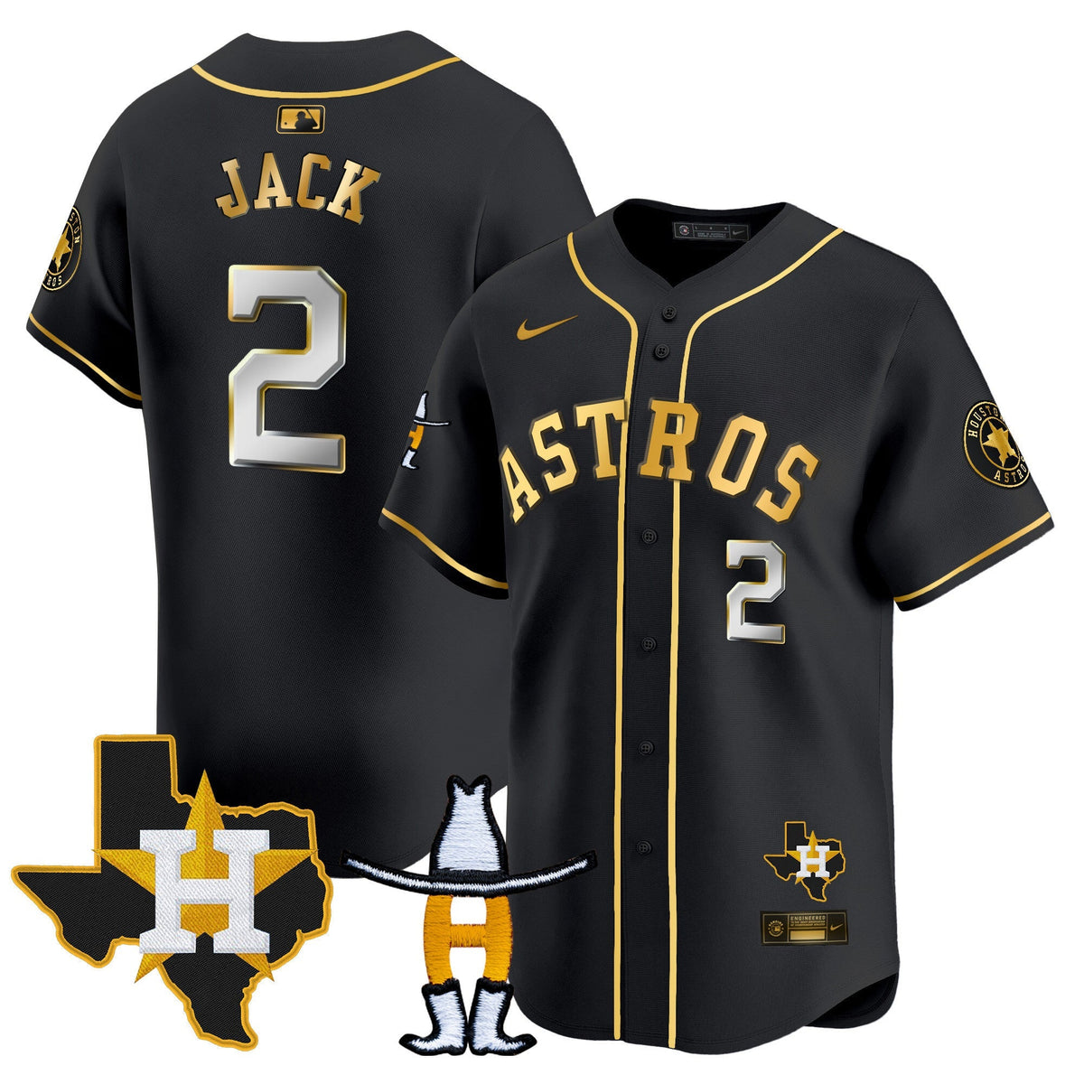 HAS Houston Rodeo Patch Vapor Premier Limited Jersey V2 - All Stitched