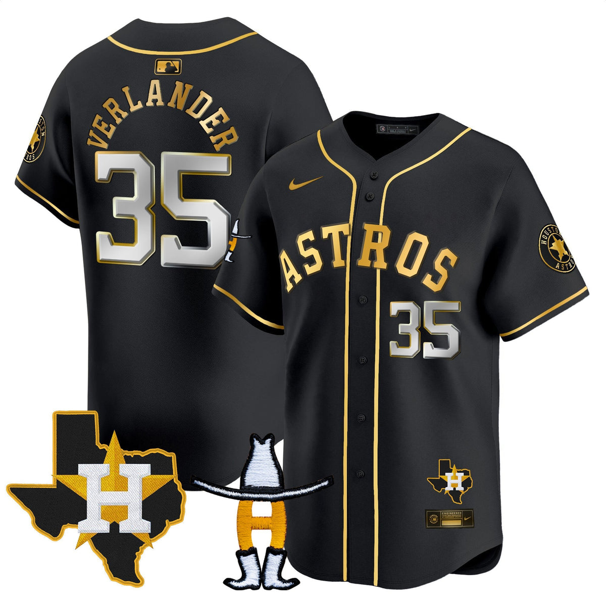 HAS Houston Rodeo Patch Vapor Premier Limited Jersey V2 - All Stitched