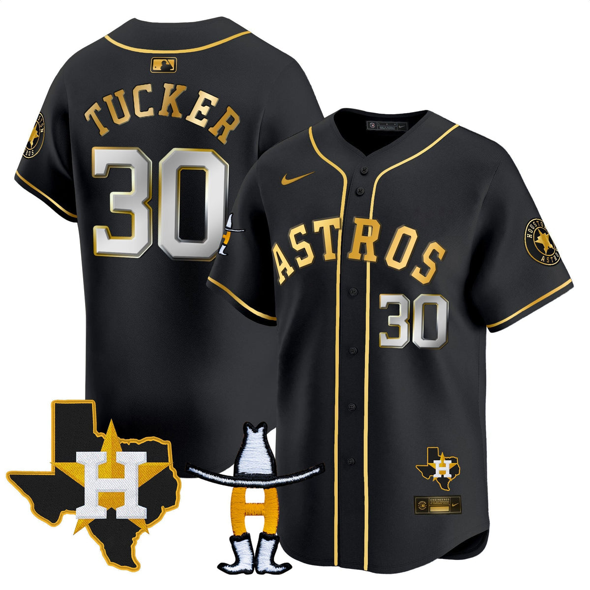 HAS Houston Rodeo Patch Vapor Premier Limited Jersey V2 - All Stitched