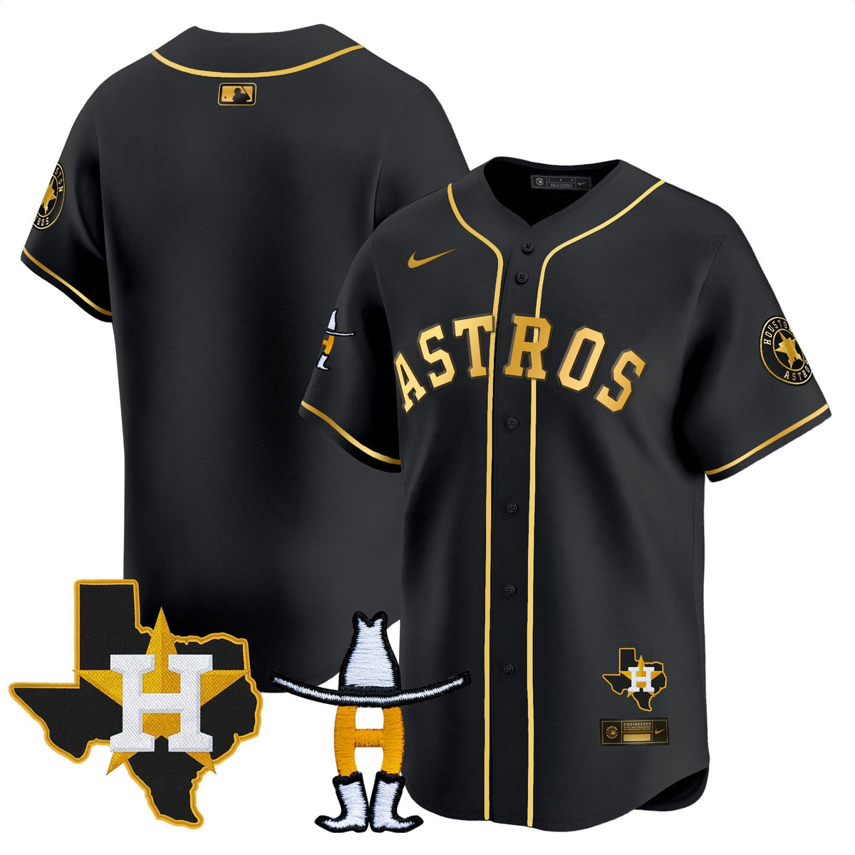 HAS Houston Rodeo Patch Vapor Premier Limited Jersey V2 - All Stitched