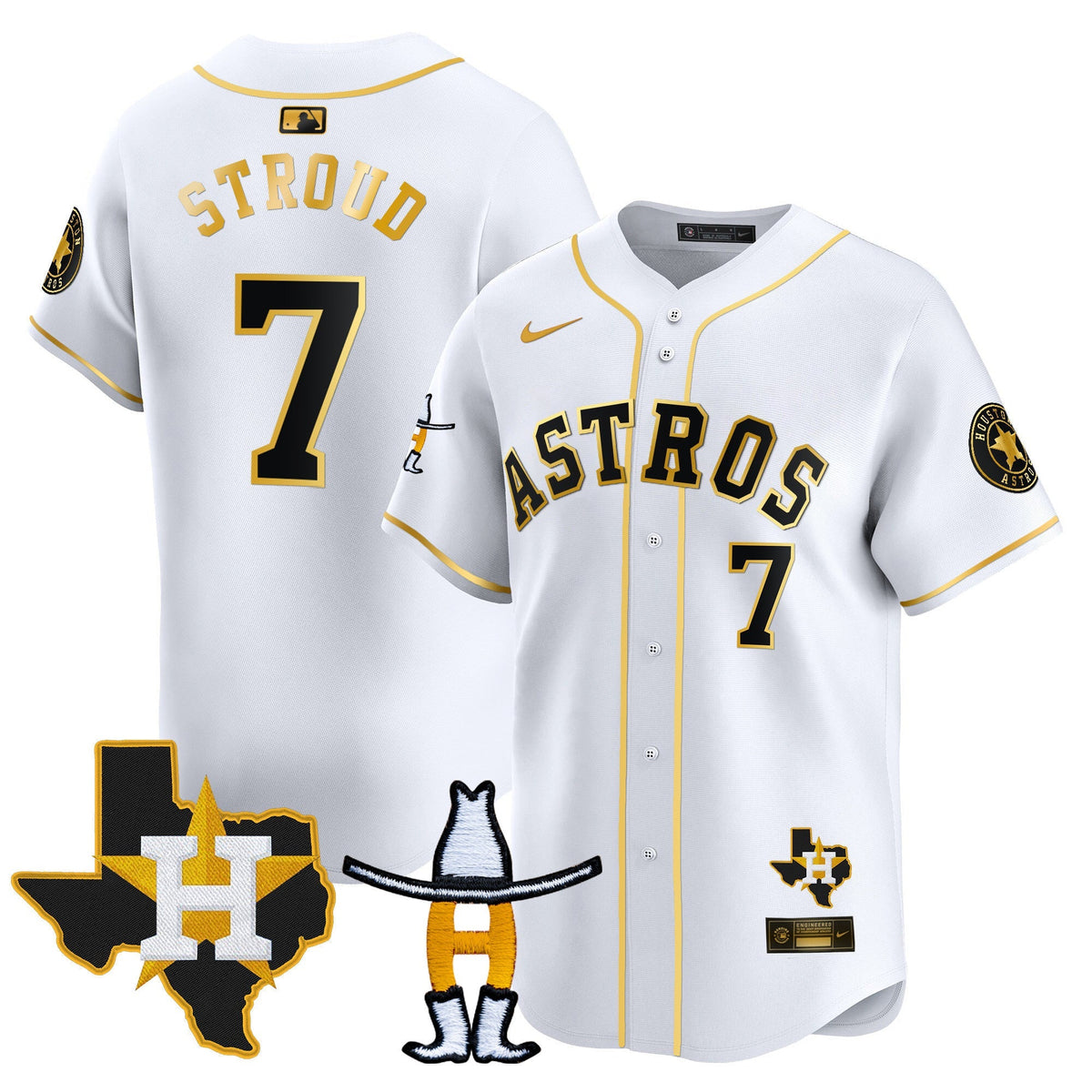 HAS Houston Rodeo Patch Vapor Premier Limited Jersey V2 - All Stitched