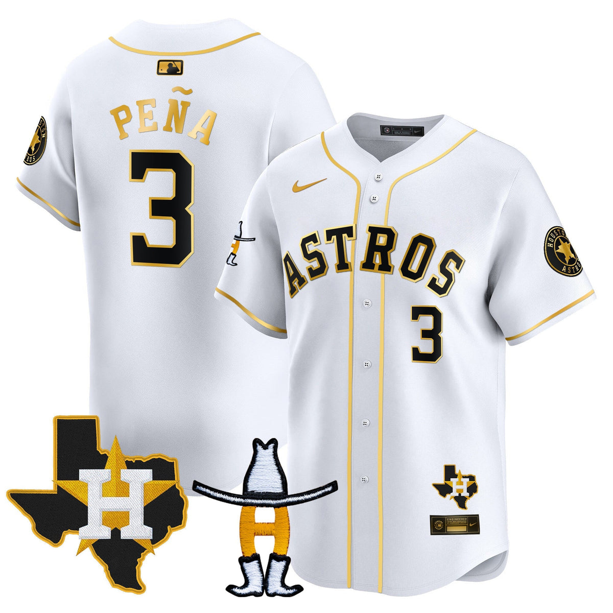 HAS Houston Rodeo Patch Vapor Premier Limited Jersey V2 - All Stitched