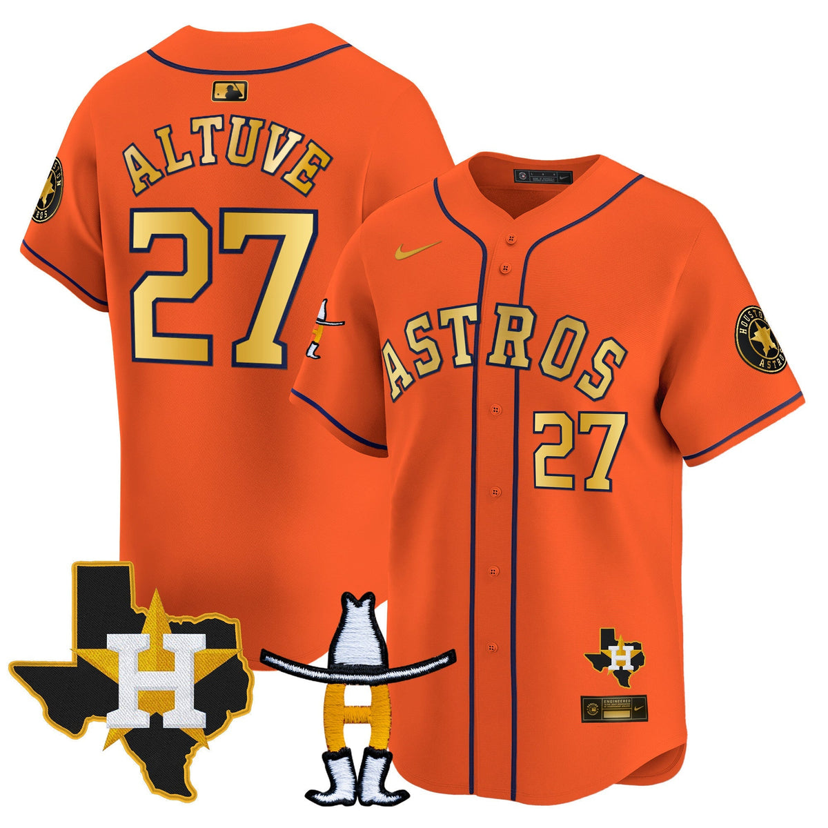 HAS Houston Rodeo Patch Vapor Premier Limited Jersey V2 - All Stitched