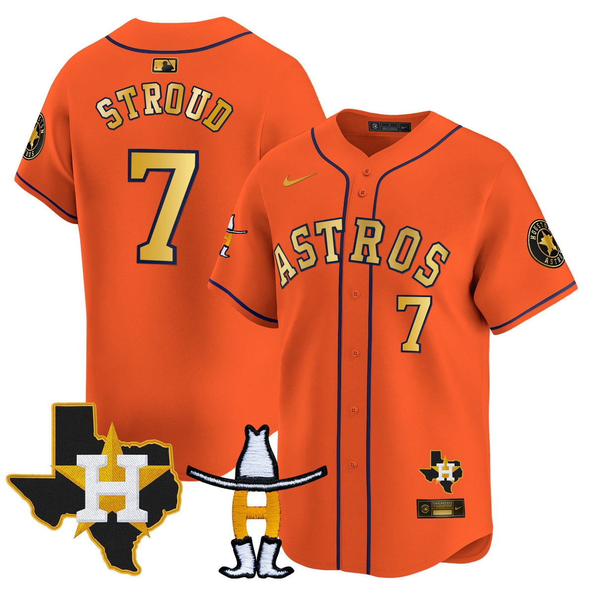 HAS Houston Rodeo Patch Vapor Premier Limited Jersey V2 - All Stitched