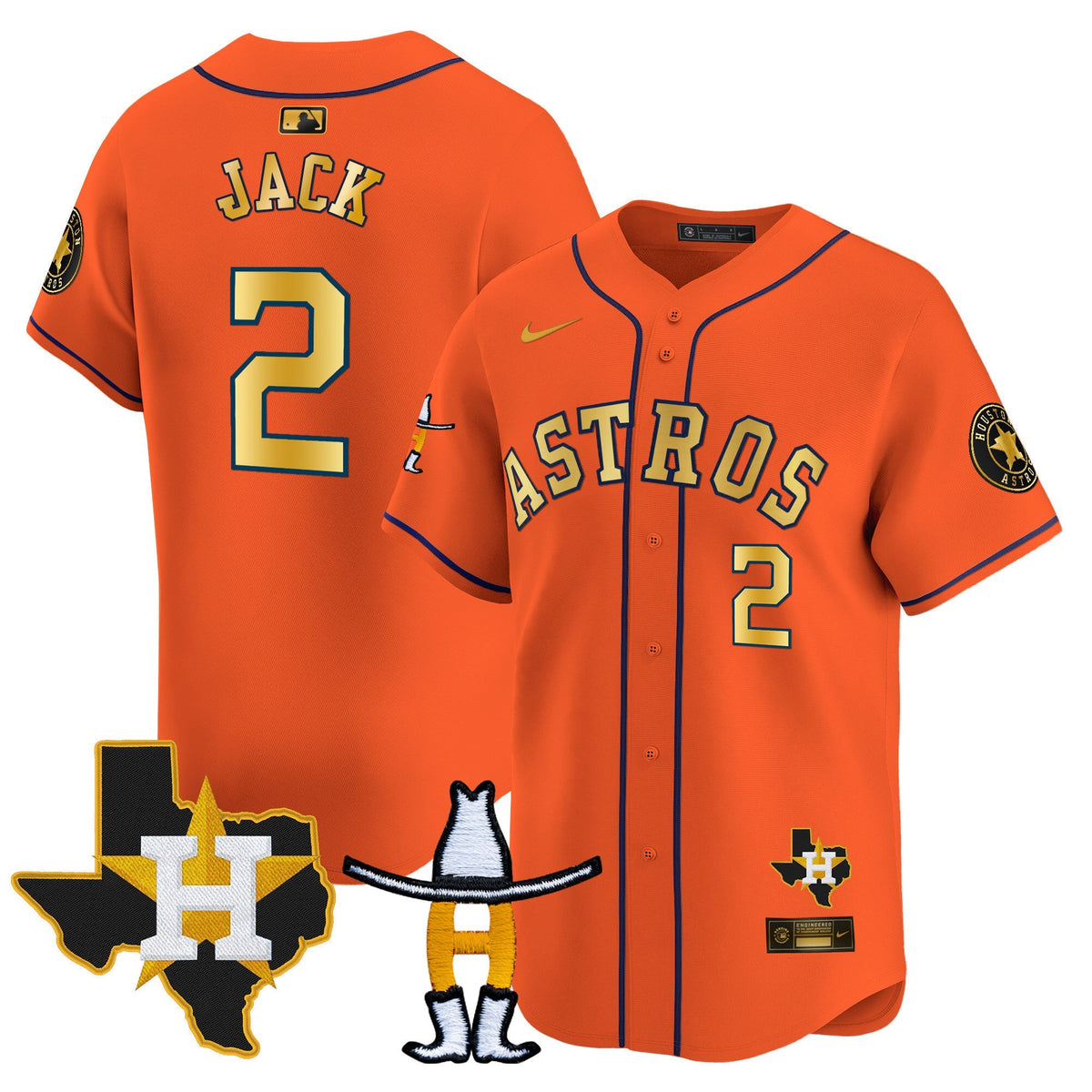HAS Houston Rodeo Patch Vapor Premier Limited Jersey V2 - All Stitched