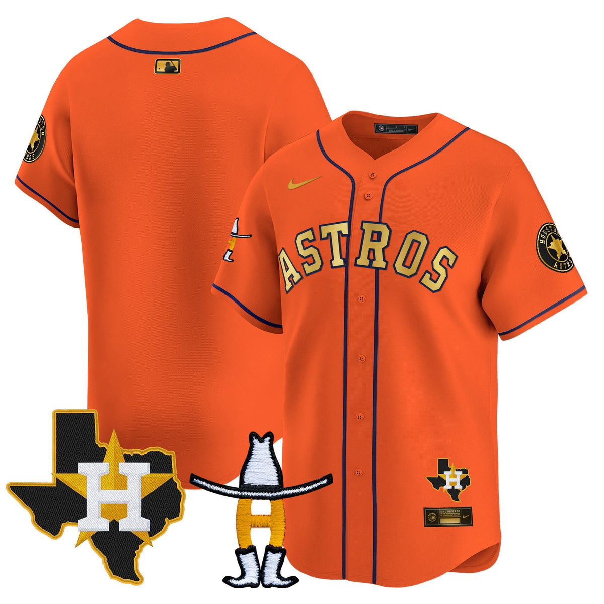 HAS Houston Rodeo Patch Vapor Premier Limited Jersey V2 - All Stitched