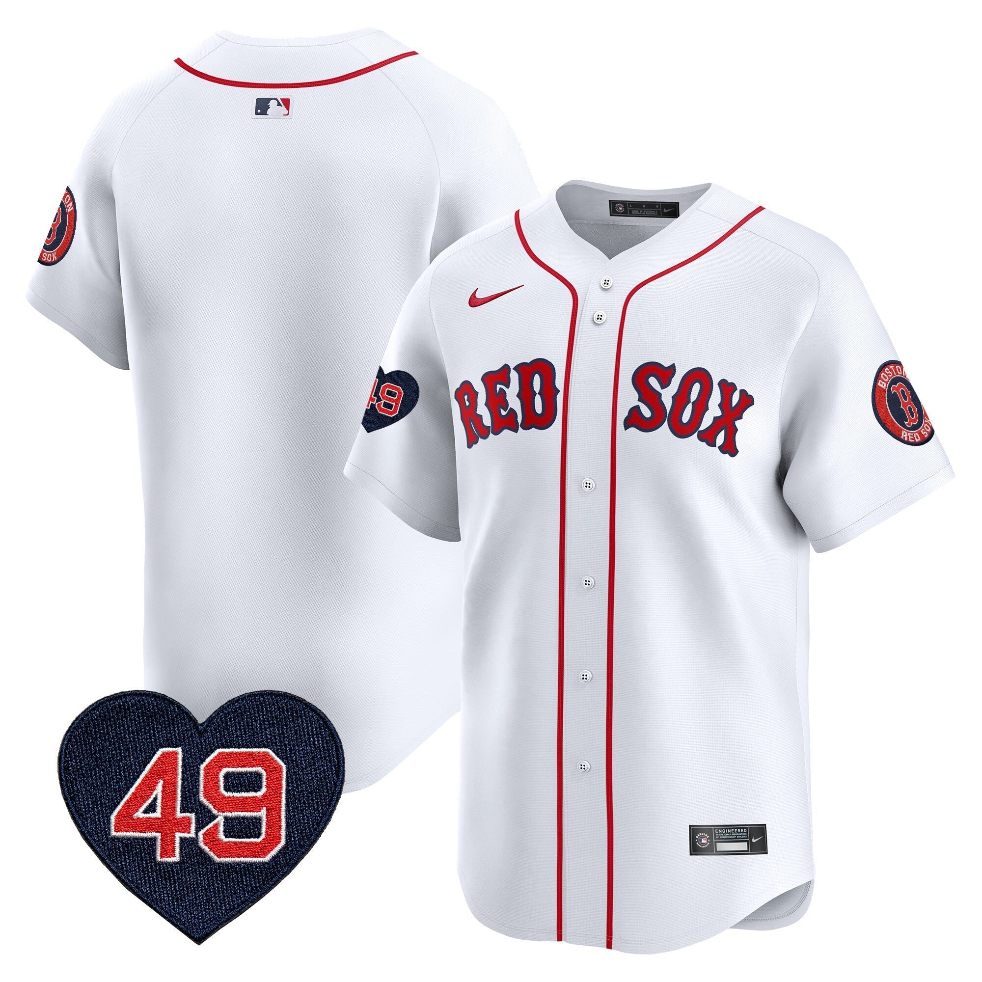 BOS Tim Wakefield Patch Vapor Premier Limited Jersey - All Stitched