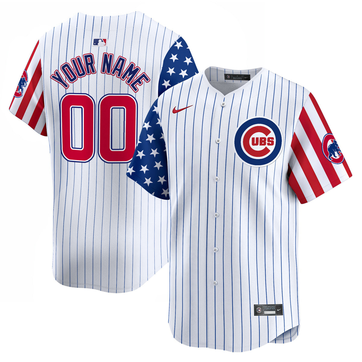 Chicago Cubs 2025 Memorial Day Vapor Premier Limited Custom Jersey - All Stitched