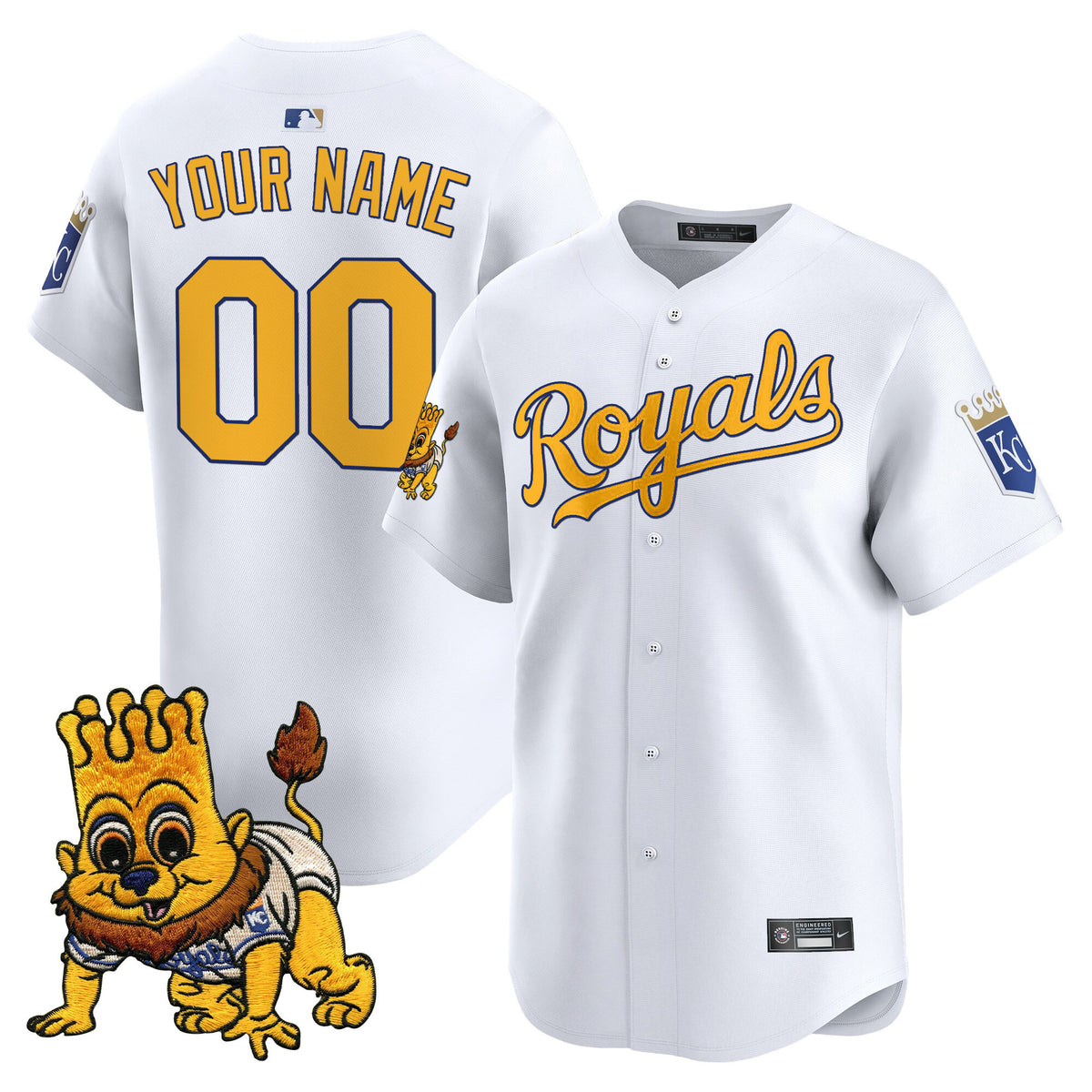 Kansas City Royals Sluggerrr Patch Vapor Premier Limited Custom Jersey - All Stitched