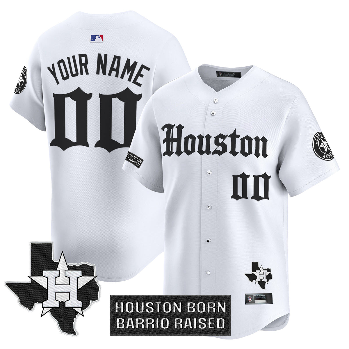 Houston Astros 'Gothic Edition' Vapor Premier Limited Custom Jersey V2 - All Stitched