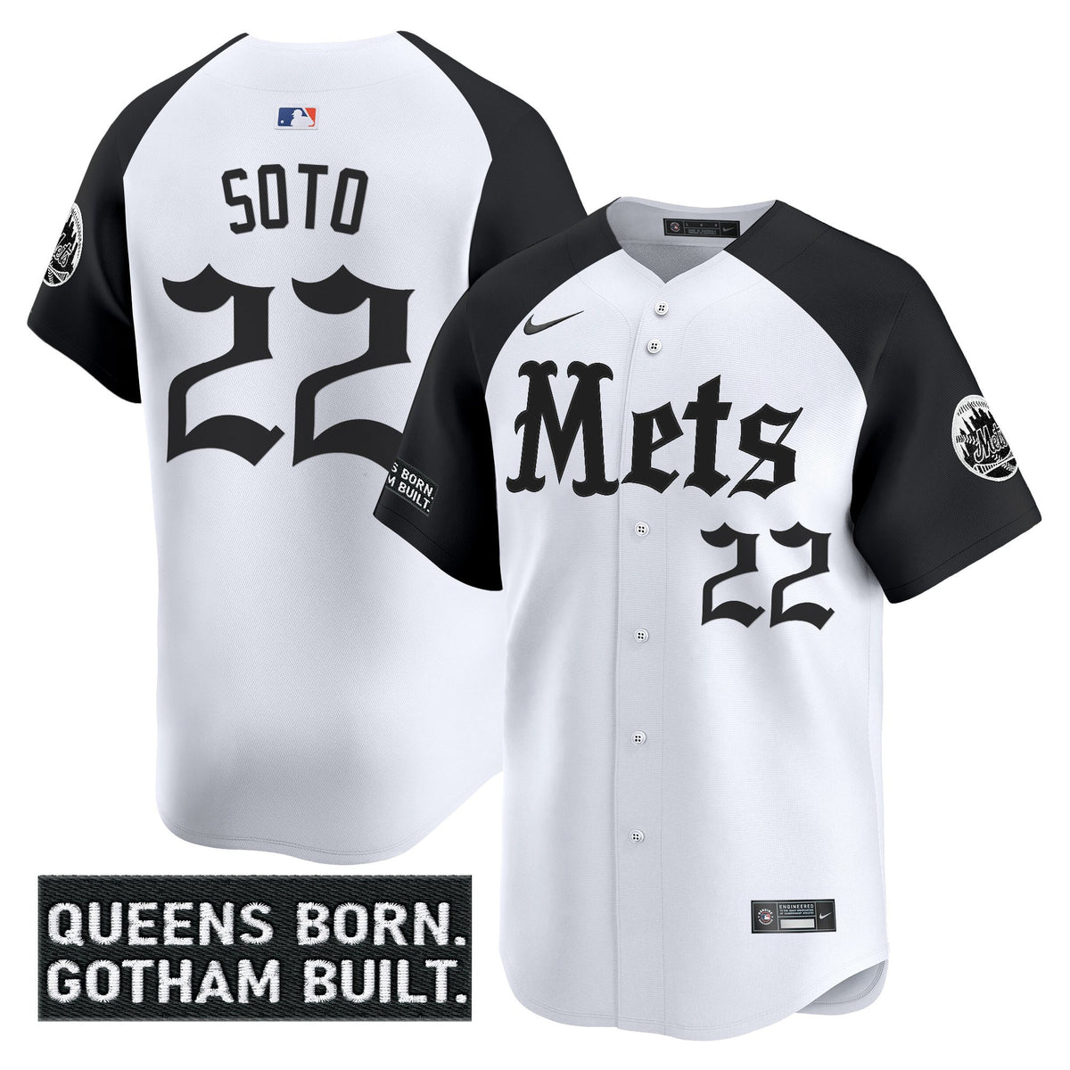 Men's New York Mets 'Gotham Gothic Edition' Vapor Premier Limited Jersey - All Stitched
